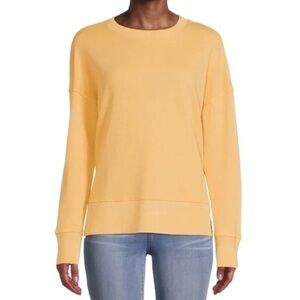 Women's Time & Tru Mustard Yellow Sweater